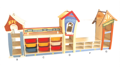  B套造型玩具收纳柜
