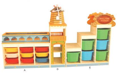 E型造型玩具收纳柜
