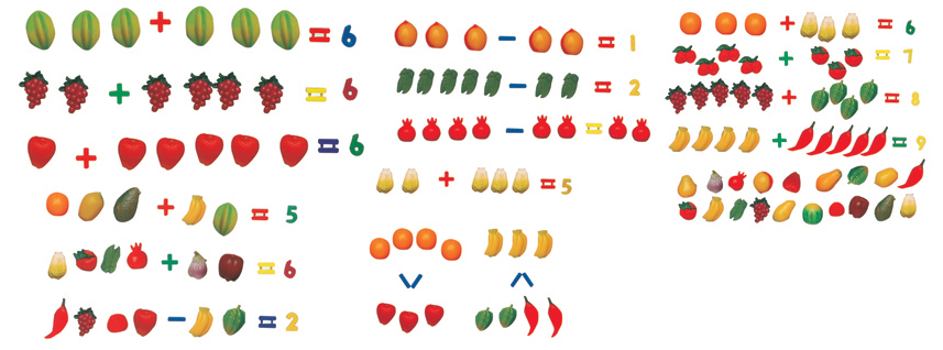 逼真水果蔬菜磁性计算教具